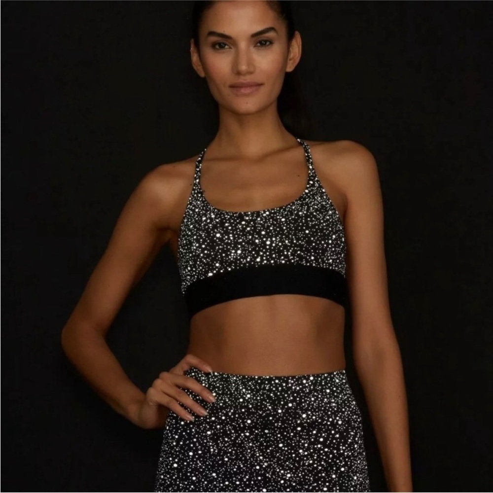 Noli Black Speckled Sports Bra